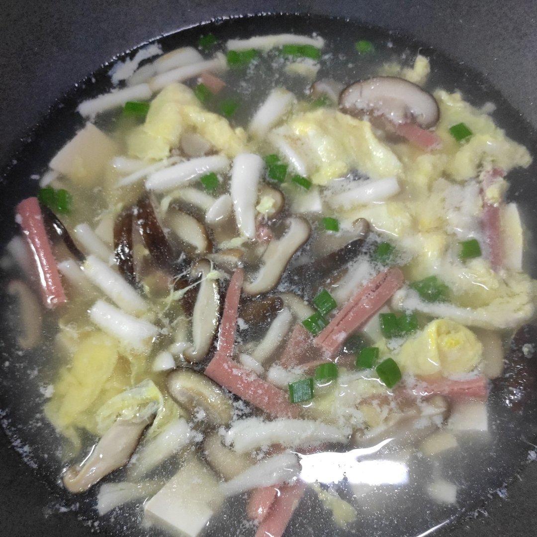 低卡减脂汤🔥菌菇豆腐鸡蛋汤❗️