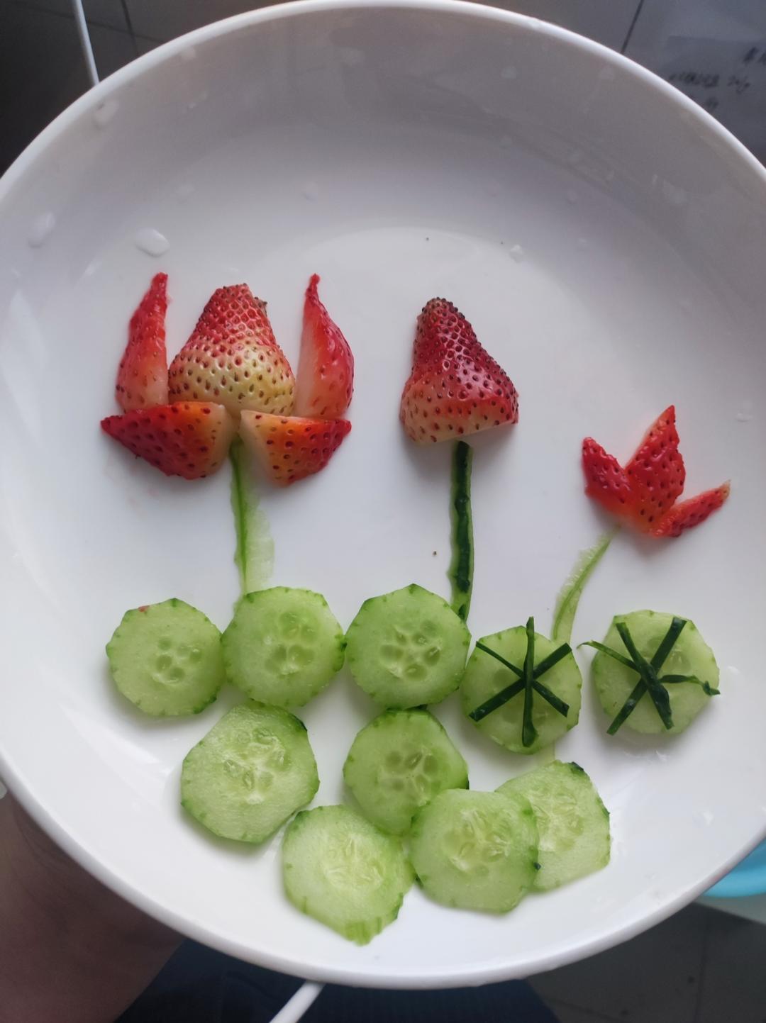 水果拼盘创意儿童摆盘草莓🍓苹果天鹅