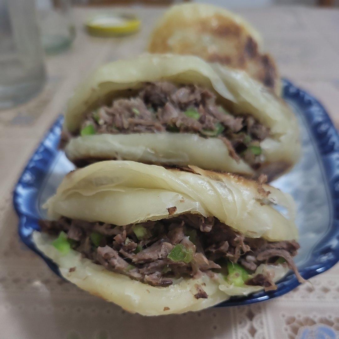 香到流口水‼️手抓饼鸡腿肉夹馍🥙好吃绝了