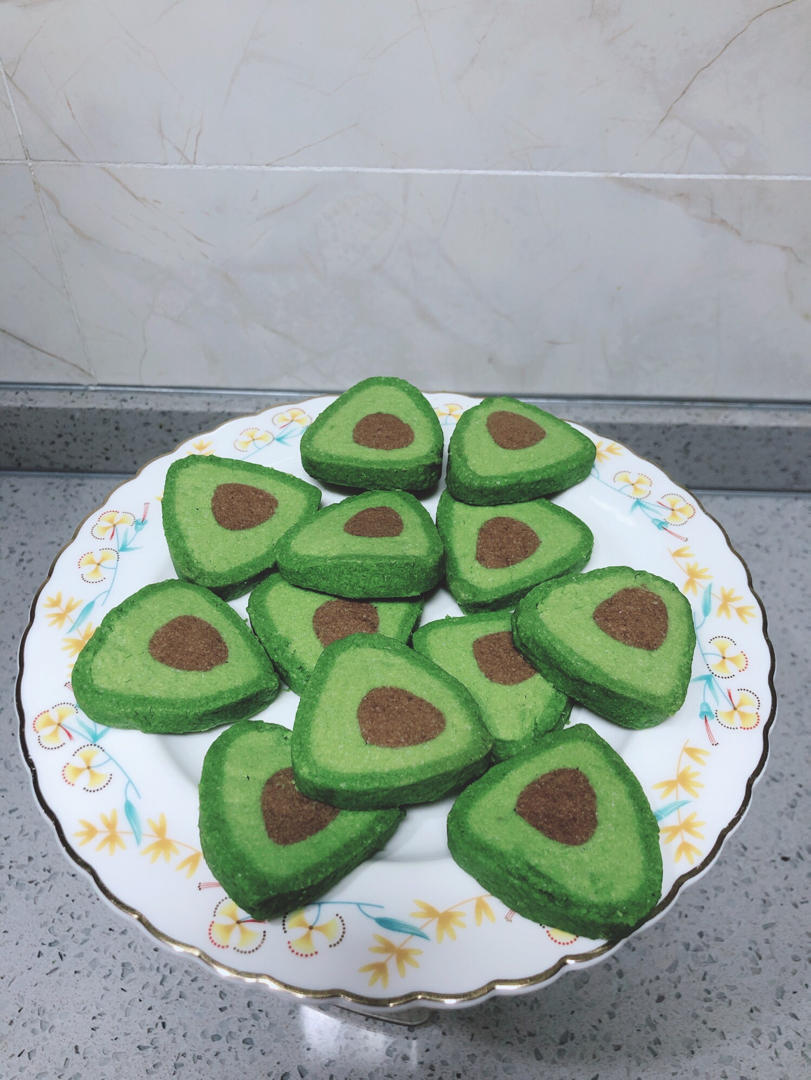 🥑免打发，免模具，清新小可爱—牛油果造型曲奇饼干