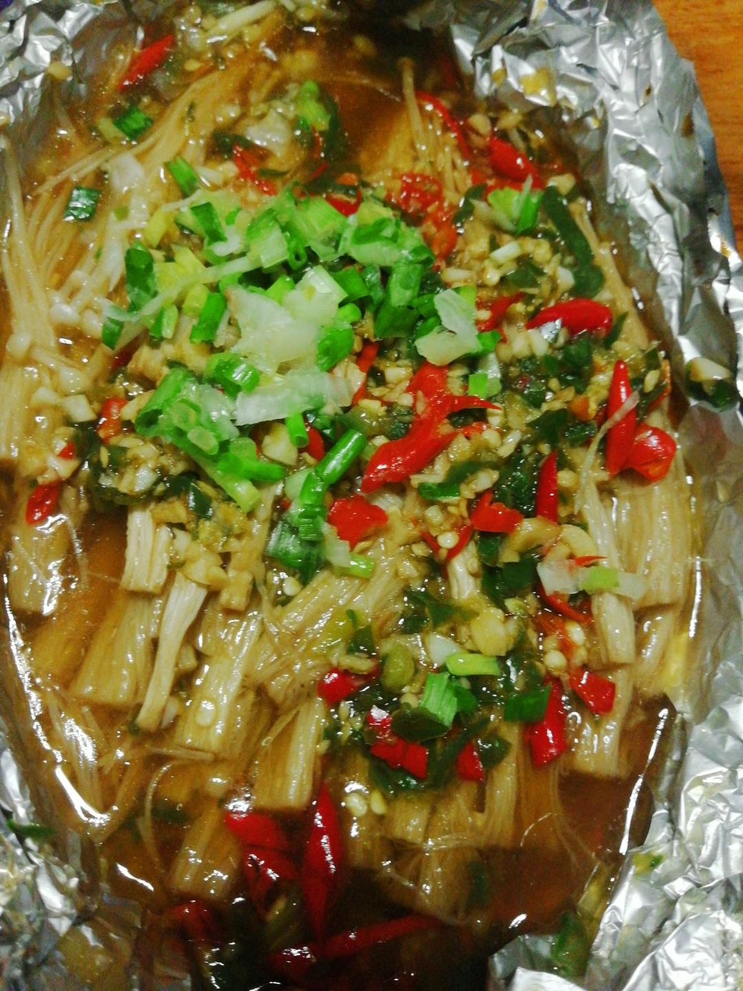 烤箱烤金针菇