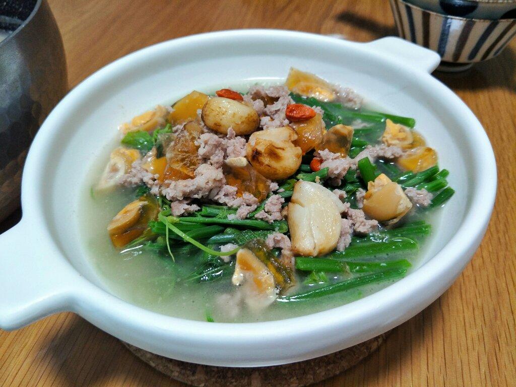 吃米该虾做的上汤南瓜苗