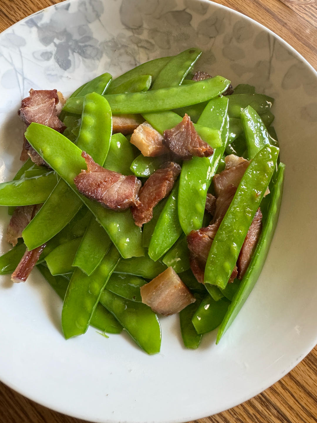 腊肉炒荷蘭豆