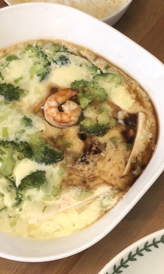 🔥超嫩滑❗️西兰花虾仁豆腐蒸蛋❗️好吃不胖