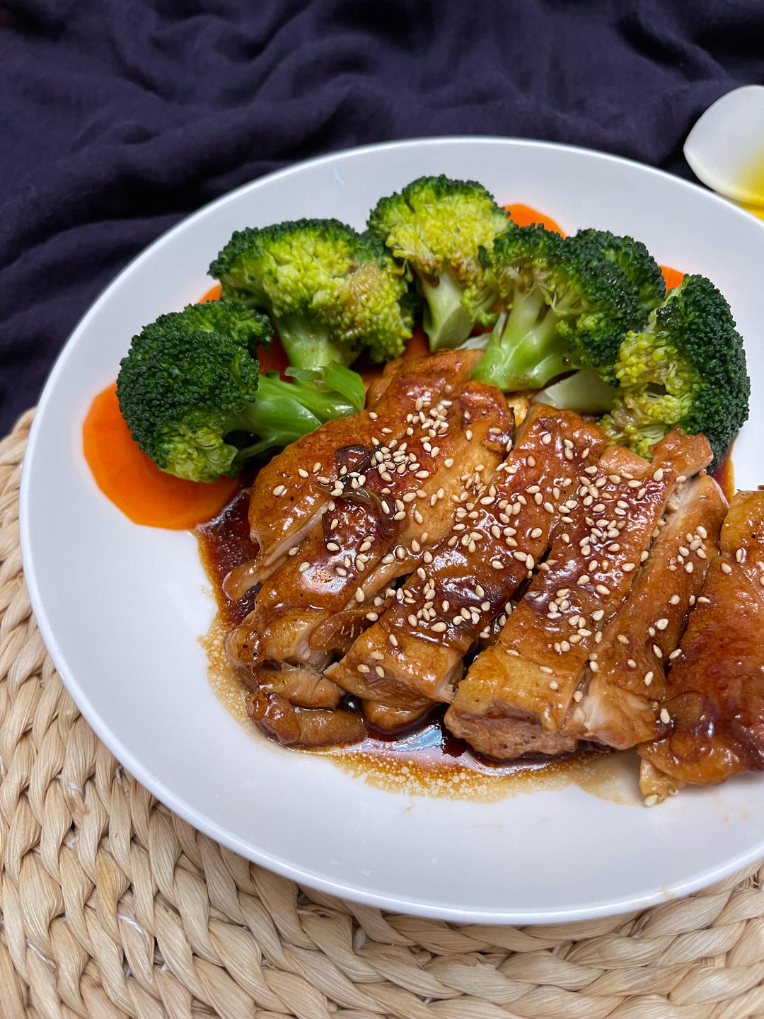 不放一滴油的照烧鸡腿饭