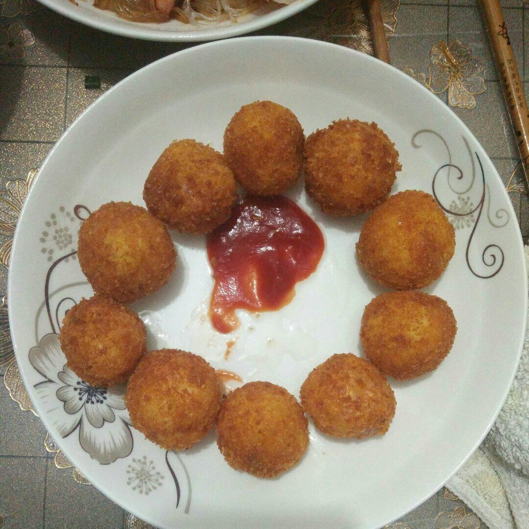 土豆泥鲜虾球