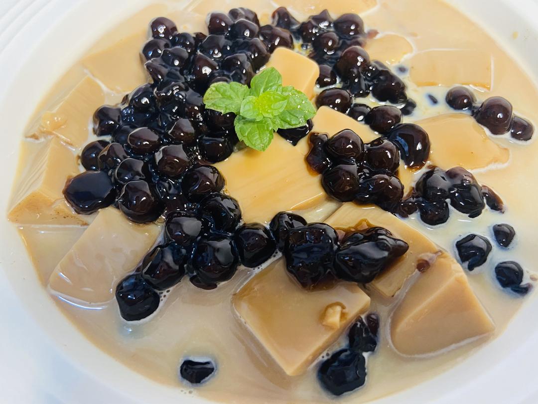 超Q弹可以嚼着吃的珍珠奶茶冻，简单又快手的做法