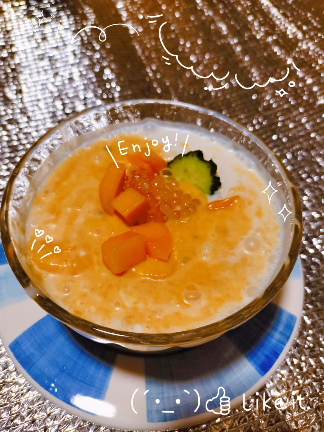 港式甜品——杨枝甘露(芒果西米露)附芒果花切法