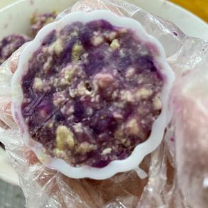 宠物零食-紫薯蛋黄肉饼的做法 步骤6