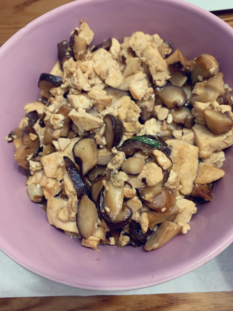 超简单还减脂 香菇烧豆腐