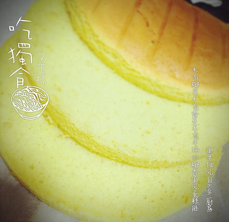棉花口感的无油椰浆蛋糕<Coconut-milk Cake>