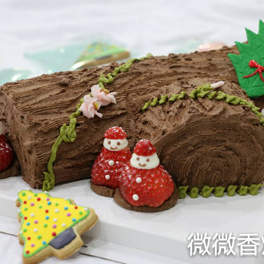 圣诞树根蛋糕