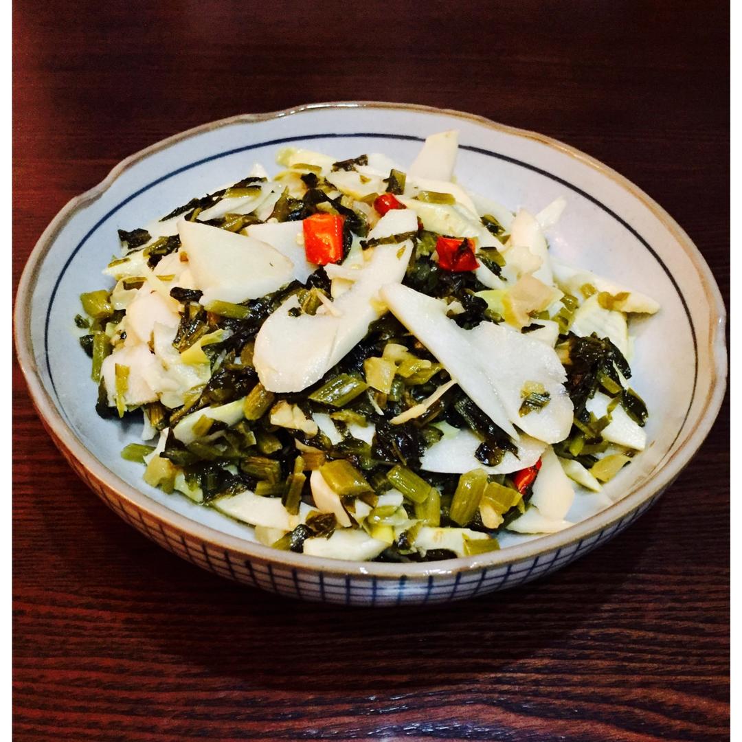 帅就是帅锅做的雪菜炒笋