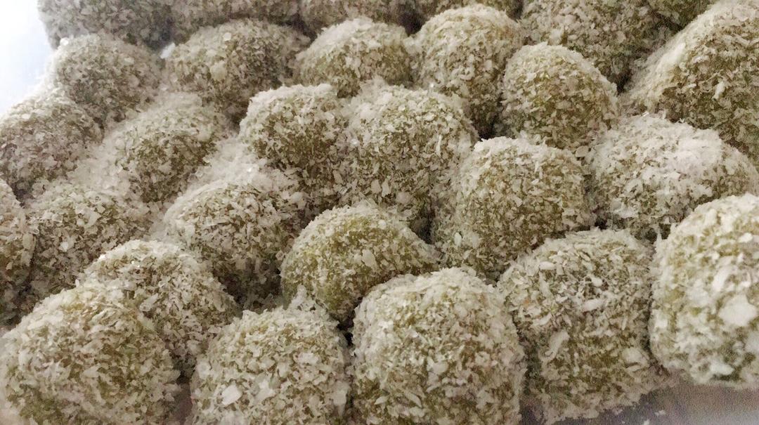 抹茶红豆沙糯米糍（微波炉版）