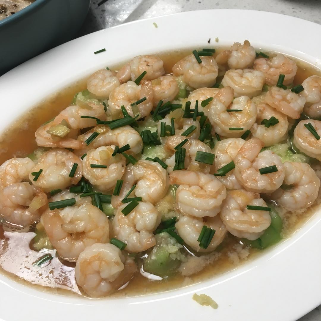 清蒸丝瓜虾仁