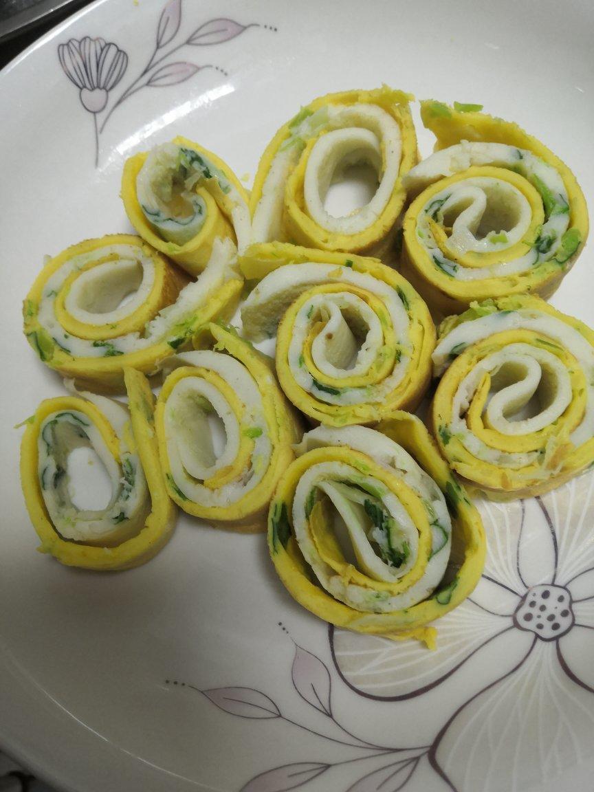 儿童辅食-双色鸡蛋卷
