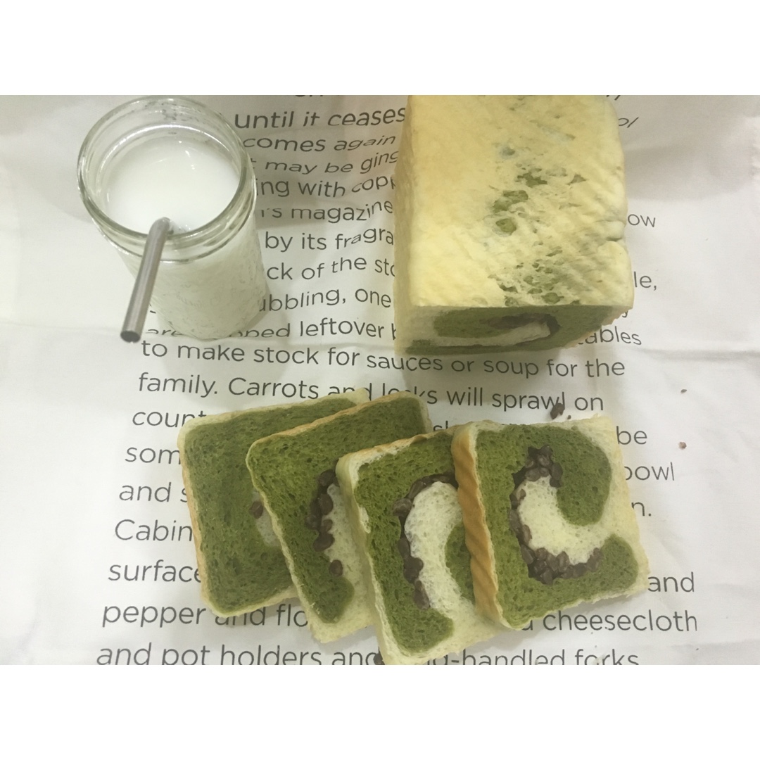 抹茶蜜豆吐司