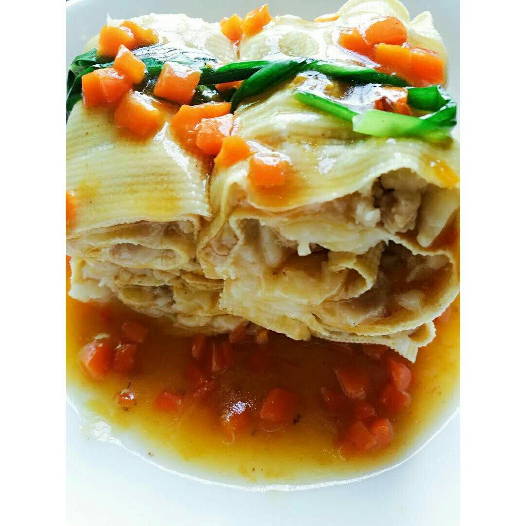 淮山肉末豆皮卷