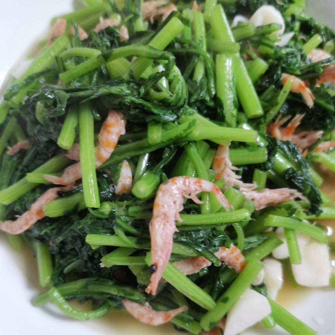 蒜蓉虾皮蓬蒿菜