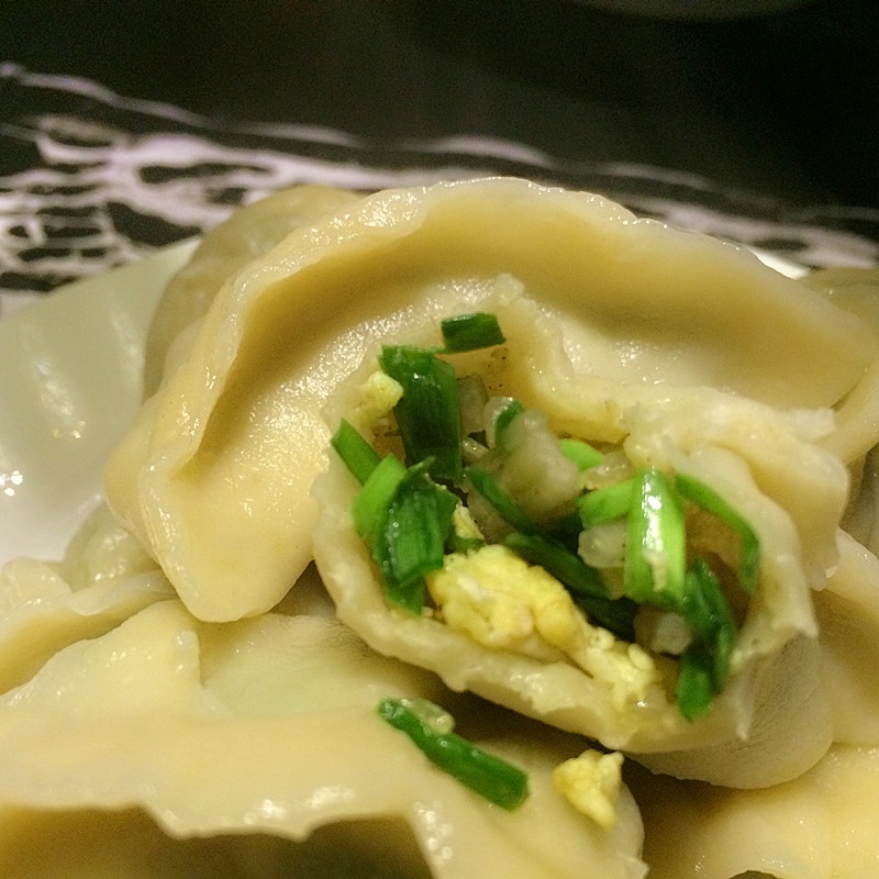 草様年华做的韭菜鸡蛋饺子