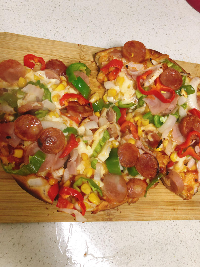 🍕单手披萨｜卡卡爸·教小白｜第一张披萨