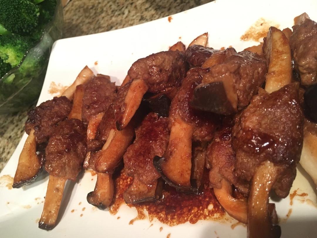 杏鲍菇酿肉卷
