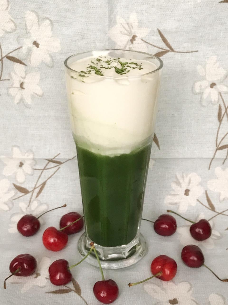 香格里拉莲做的抹茶奶盖(一杯450ml量)