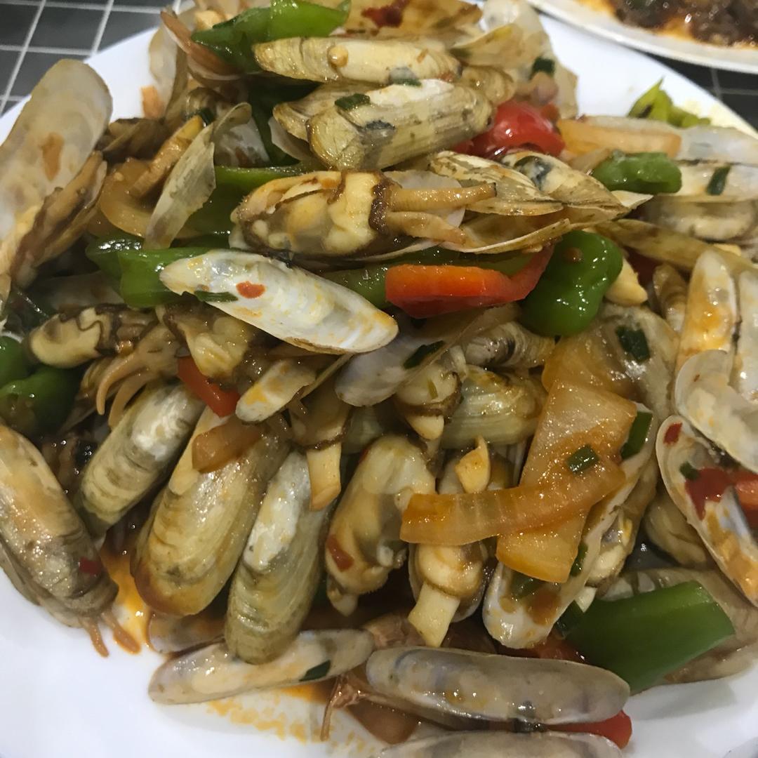 爆炒蛏子