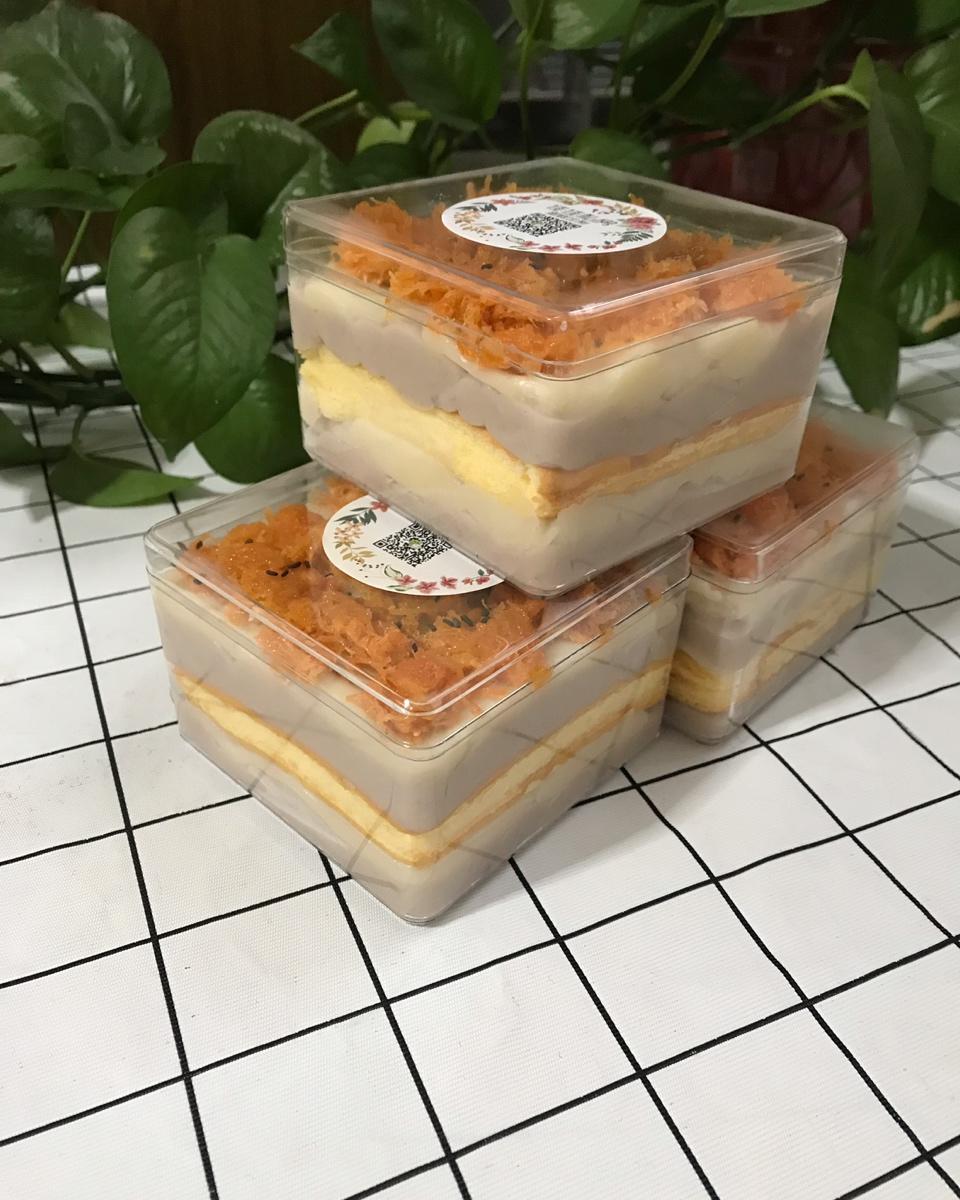 佳佳乐厨房做的肉松麻薯芋泥盒子