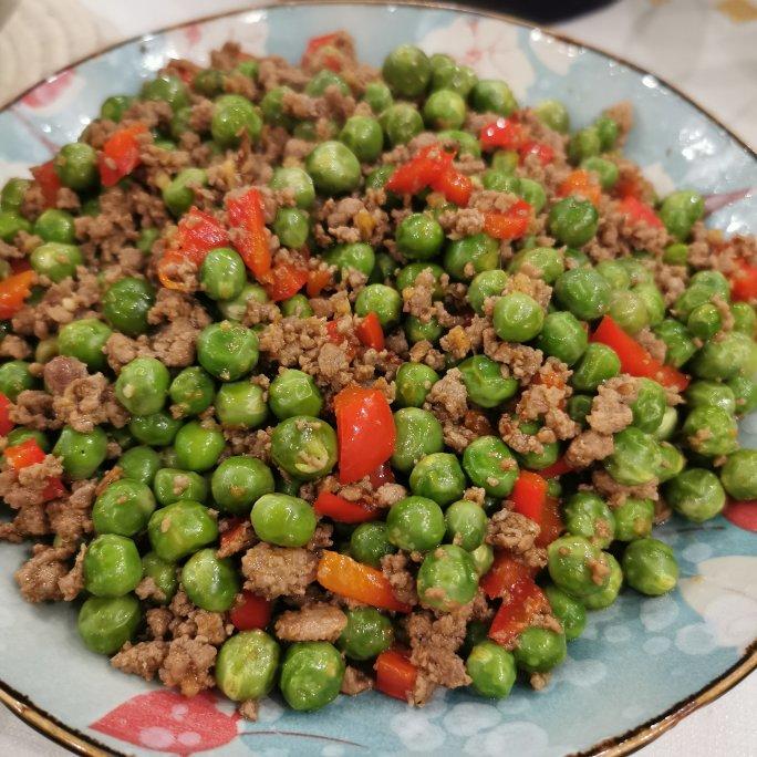 豌豆炒肉末