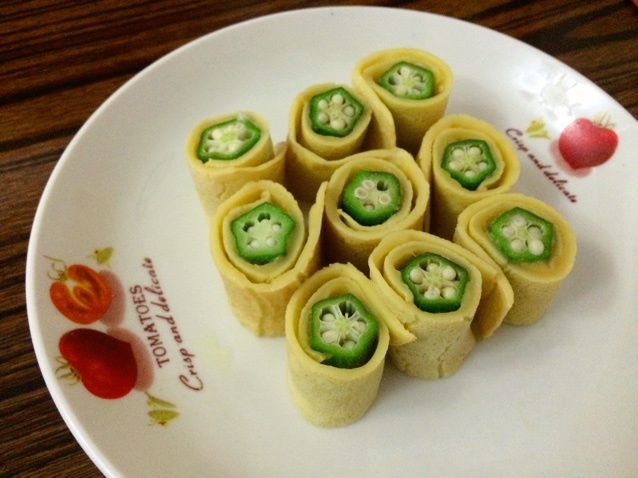 秋葵厚蛋烧