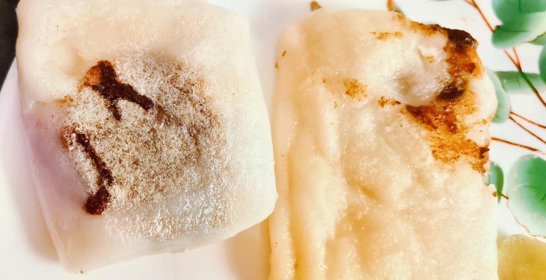 快手懒人免揉糯米红豆饼 无需揉面 包馅的糯米饼 超薄皮 消耗红豆沙 玉子烧厚蛋烧锅不粘锅平底锅妙用