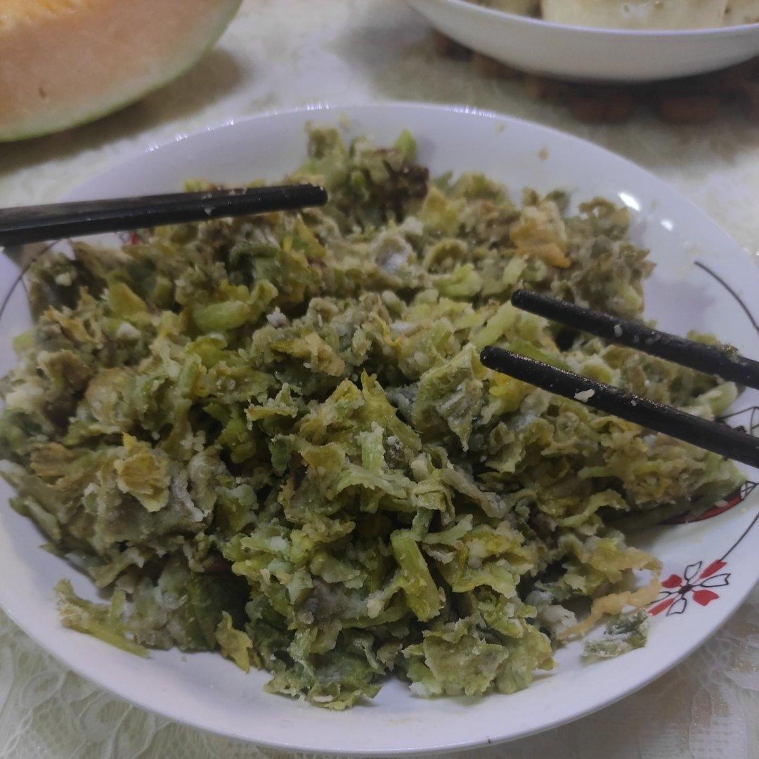 蒸芹菜叶（蒸野菜）