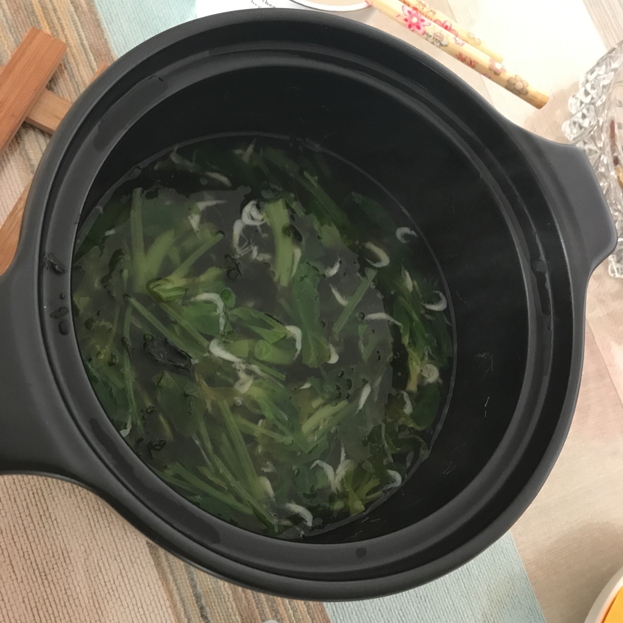 虾皮紫菜菠菜汤