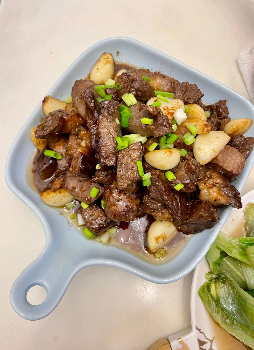 黑椒蒜香牛肉粒