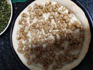 中式纯素香椿豆腐披萨的做法 步骤8