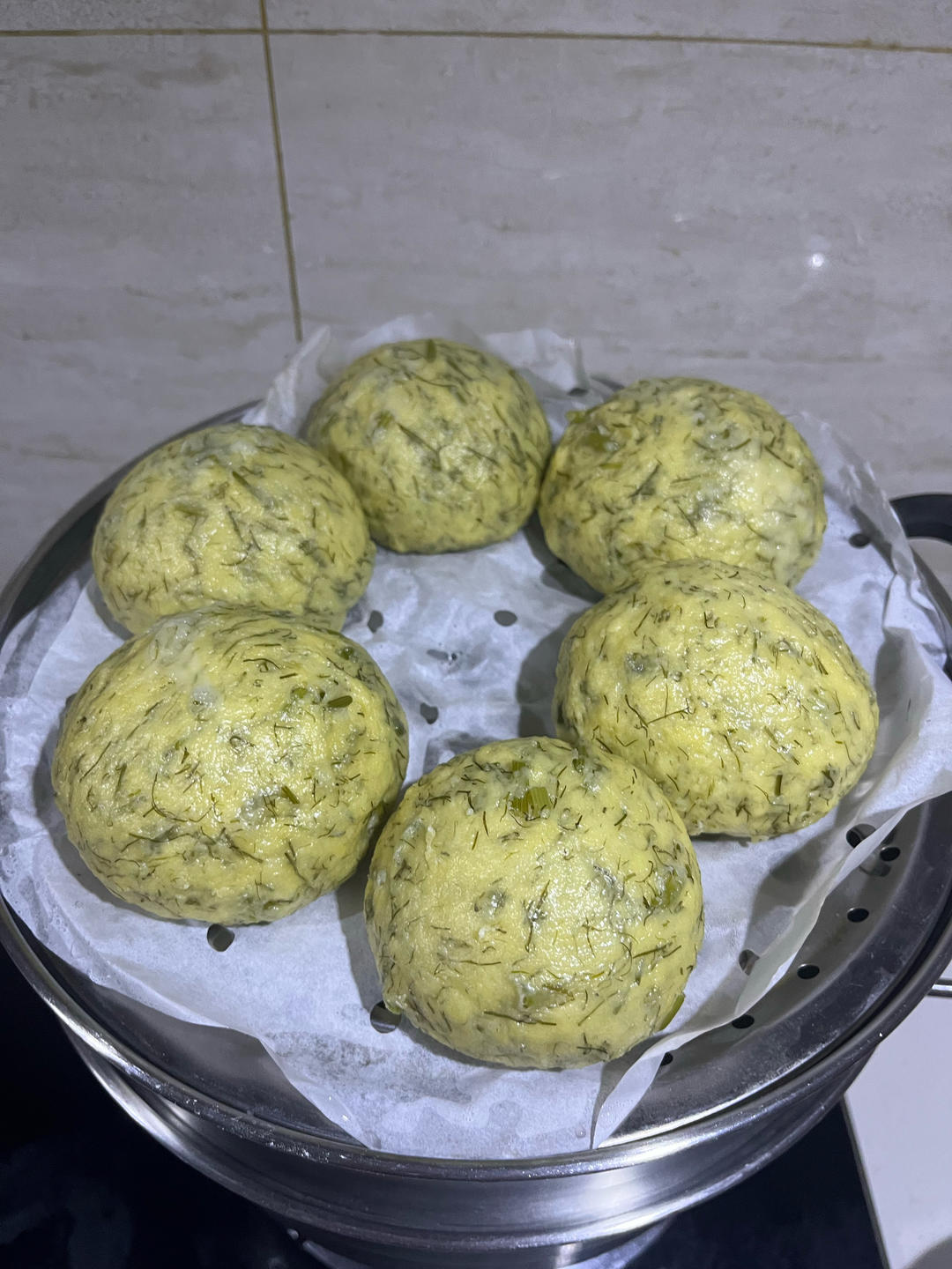 茴香馒头（超香！无水！不需要擀面杖！低油低盐版）