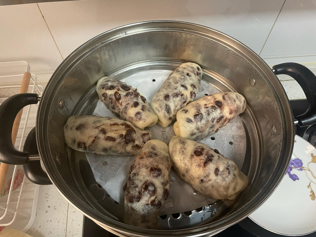 奶香红豆馒头卷（一次性发酵）