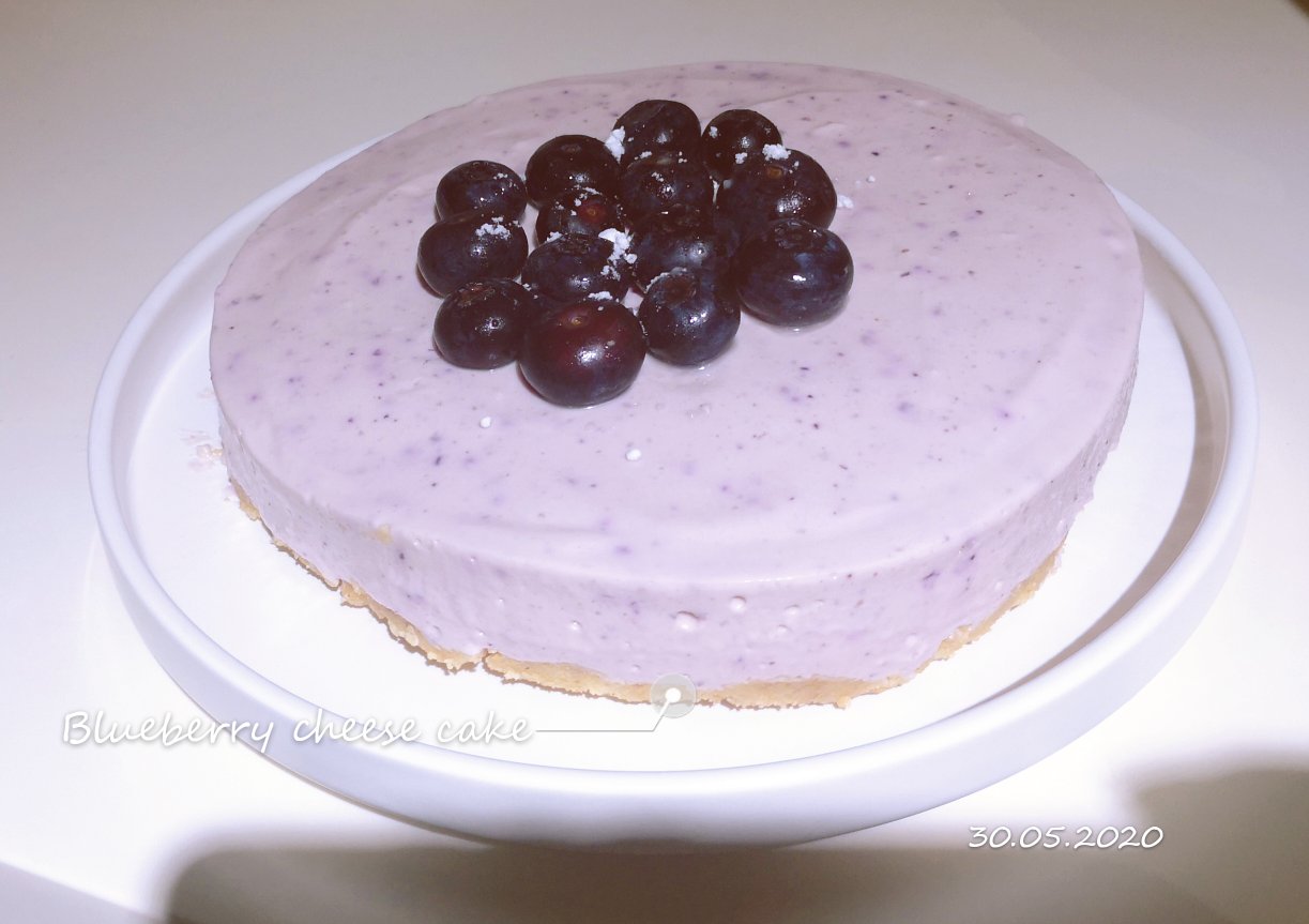 免烤箱❗️蓝莓酸奶芝士蛋糕，入口即化