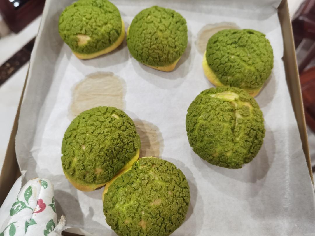好吃无敌【抹茶酥皮泡芙】卡仕达酱 自己也能在家吃西树泡芙
