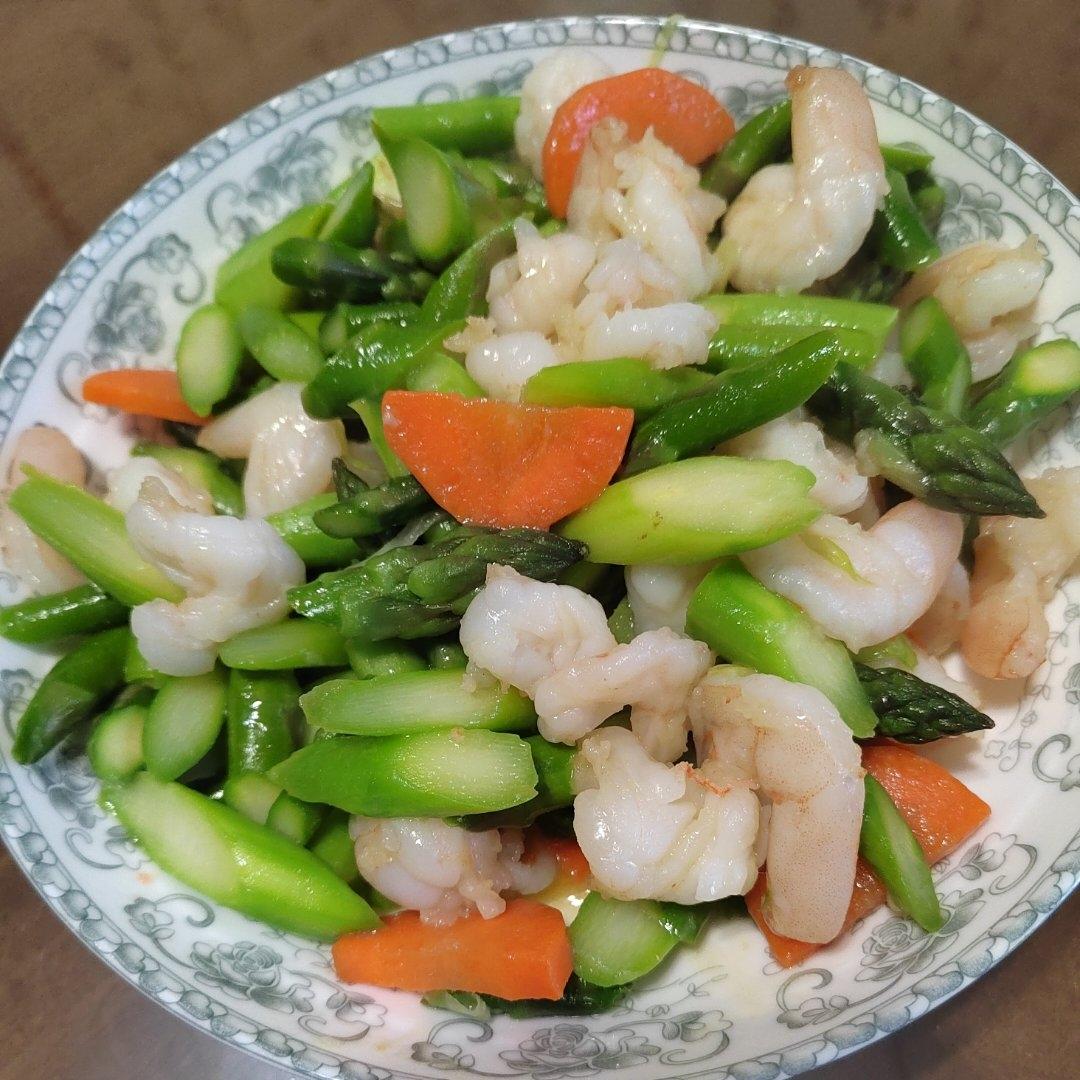 好吃不胖的芦笋虾仁
