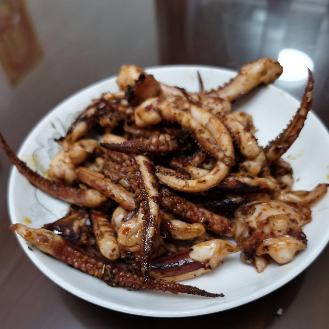 香辣鱿鱼须 赛过铁板的味道