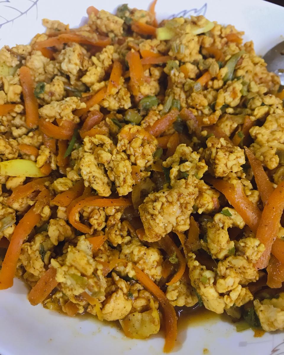 【健康三餐】咖喱鸡肉末生菜卷