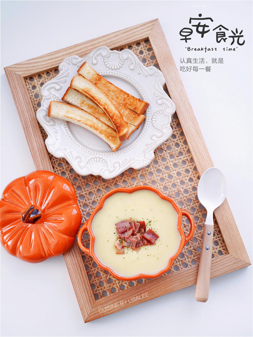 低脂零难度‼️西餐厅必点🥓培根土豆浓汤