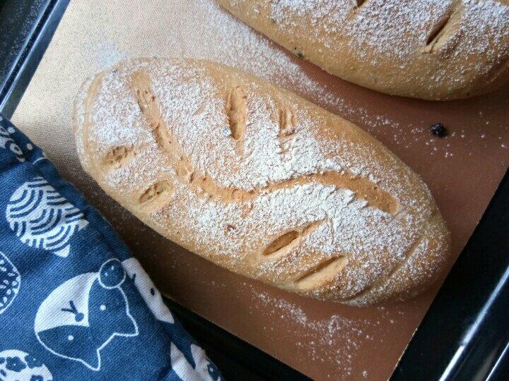 全麦蔓越莓软欧包