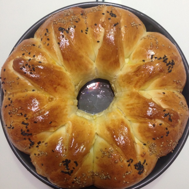 皇冠花朵面包（面包机版和面）