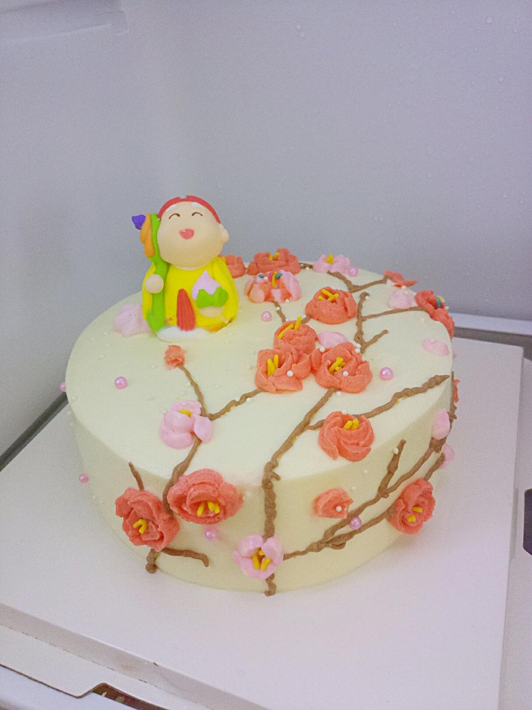 奶油霜装饰之紫皮书的梅花
