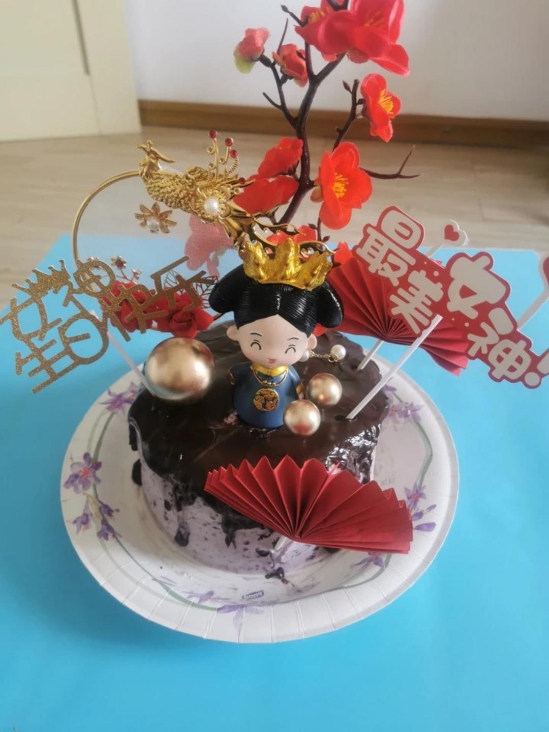 颜值担当蓝莓奶油蛋糕（动图）