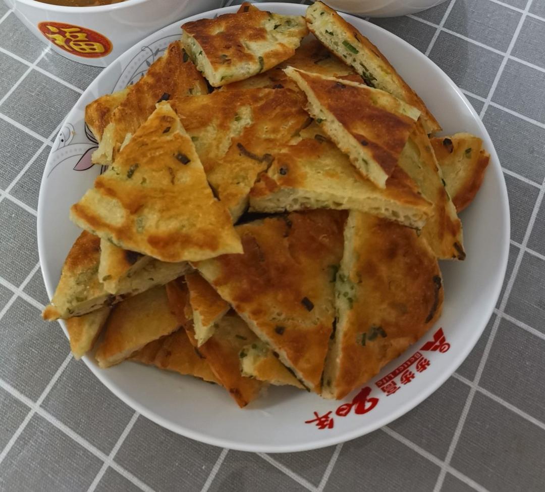 手不沾面做发面大饼