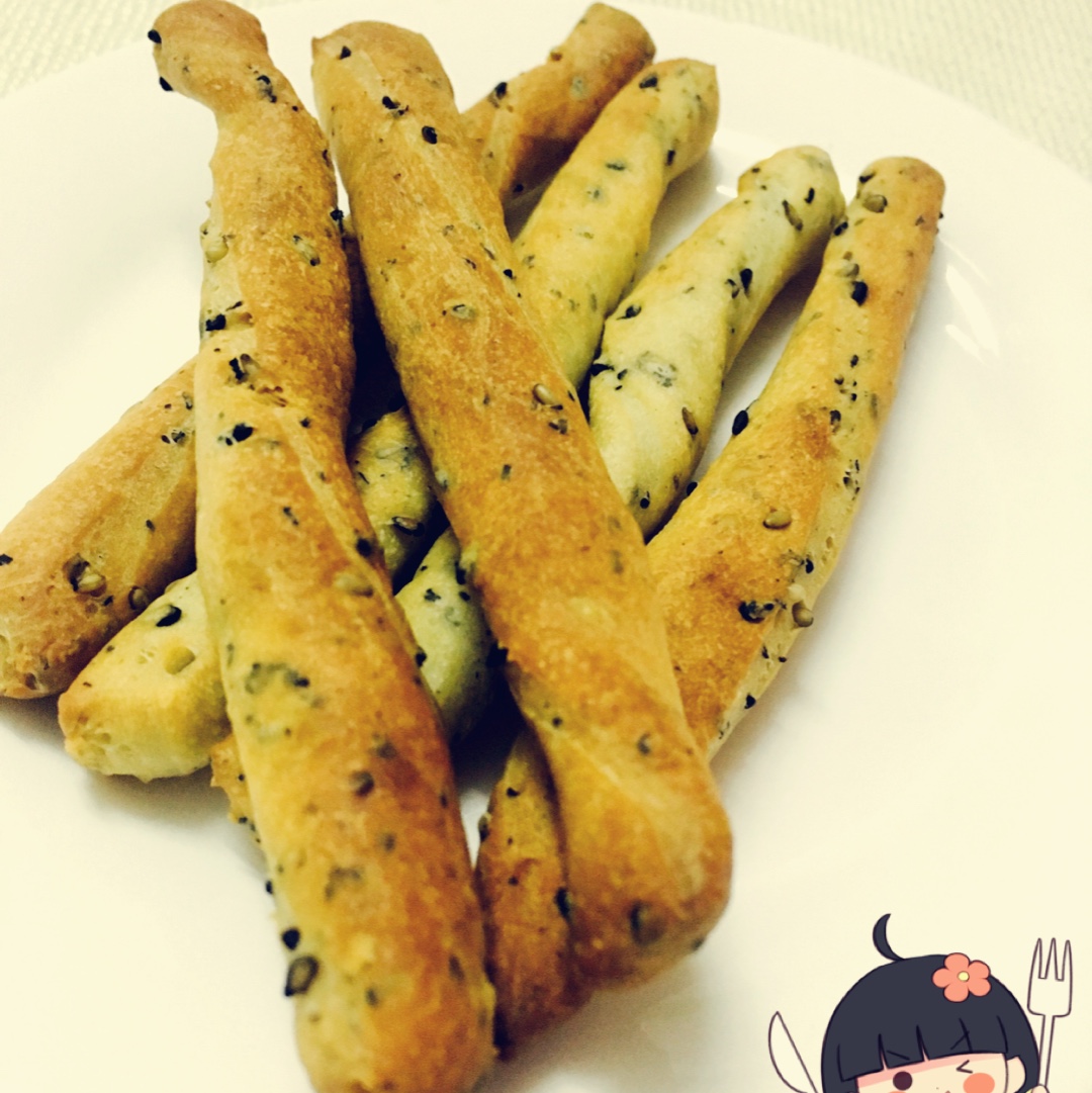 香甜芝麻面包棒~超级简单快手